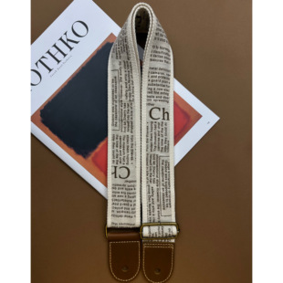 【原创】Loudspeaker英报 意大利皮革工艺报纸高级艺术感吉他背带