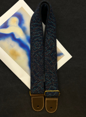 【原创】Loudspeaker 意大利皮革工艺迷幻摇滚酸性吉他背带