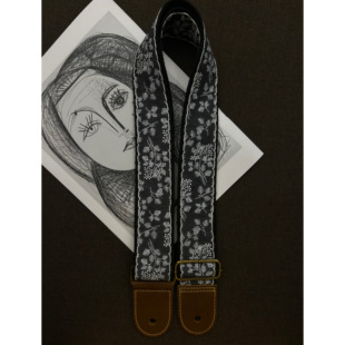【原创】Loudspeaker潮汐叶 意大利皮革工艺复古艺术感吉他背带
