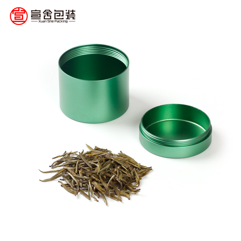 绿茶龙井茶罐旅行茶叶罐小号钛合金金属便携密封茶叶包装盒内罐子