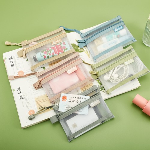 立威赫网纱大容量透明卡袋证件包