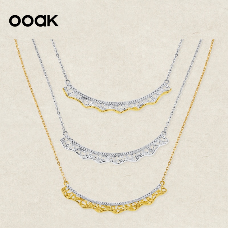 OOAK列维斯蕾丝裙边简约微笑项链轻奢百搭高级感小众生日礼物