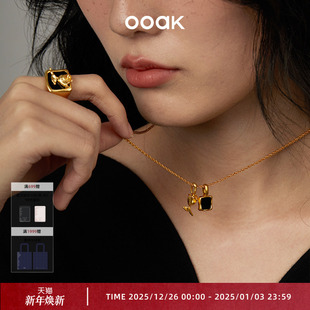 OOAK含苞玫瑰半宝石小米珍珠项链女送女友爆款 热卖 高级 经典