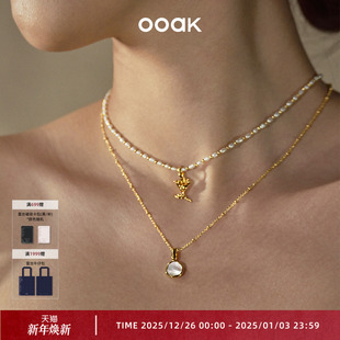 OOAK珍珠含苞玫瑰项链女高级感轻奢原创设计气质简