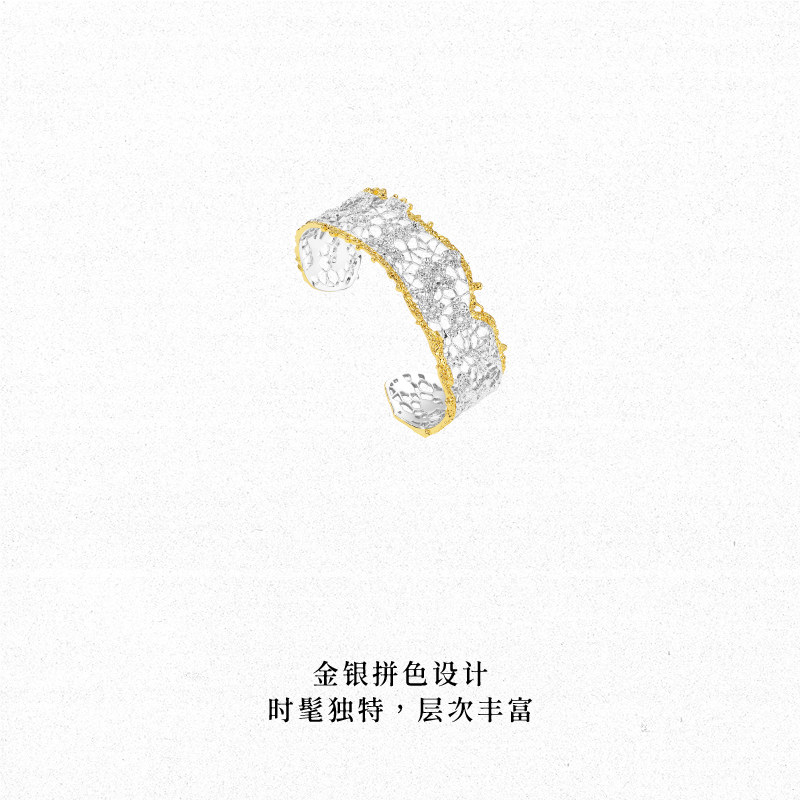 925银镀银5A锆石超闪手镯