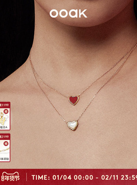 项链项链女OOAK白贝母双面女