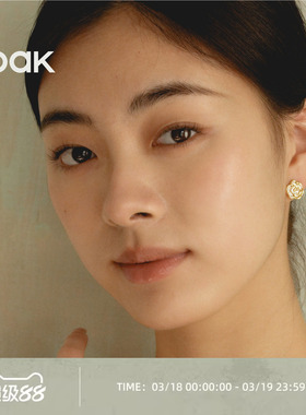 OOAK界格白贝母玫瑰金项链耳钉编织肌理半宝石耳钉气质款简约时尚