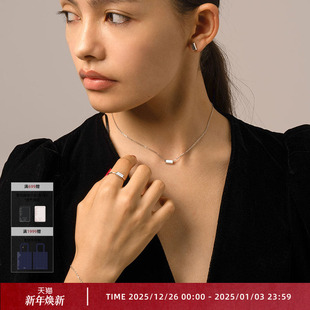 OOAK幸运时尚 热卖 国潮925银砖锁骨项链情侣春夏新年礼 经典