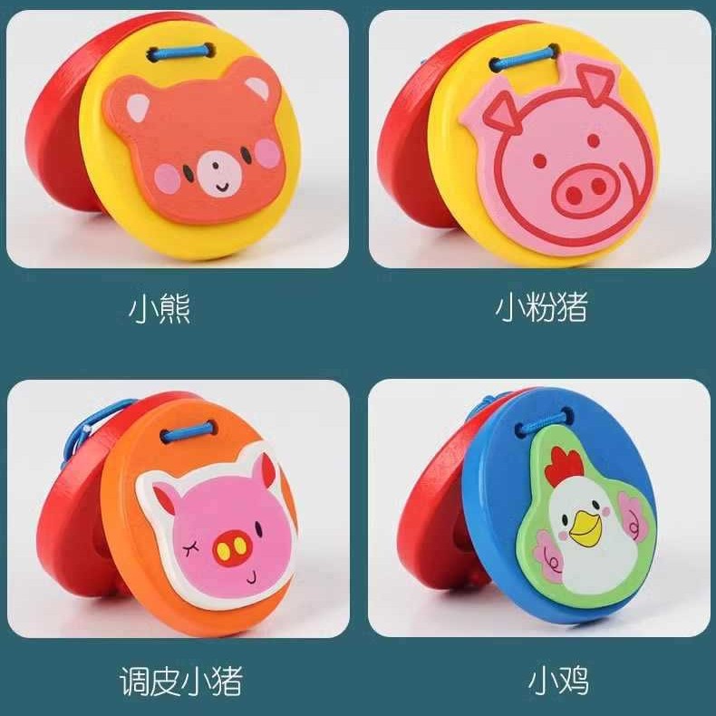 儿童木质响板奥尔夫早教打击乐器