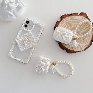 巴洛克玫瑰天使适用漫步者花再evoPro保护套MagicANC耳机壳zeroair链条N2简约TO-U3plus软x5pro气质先x2plus