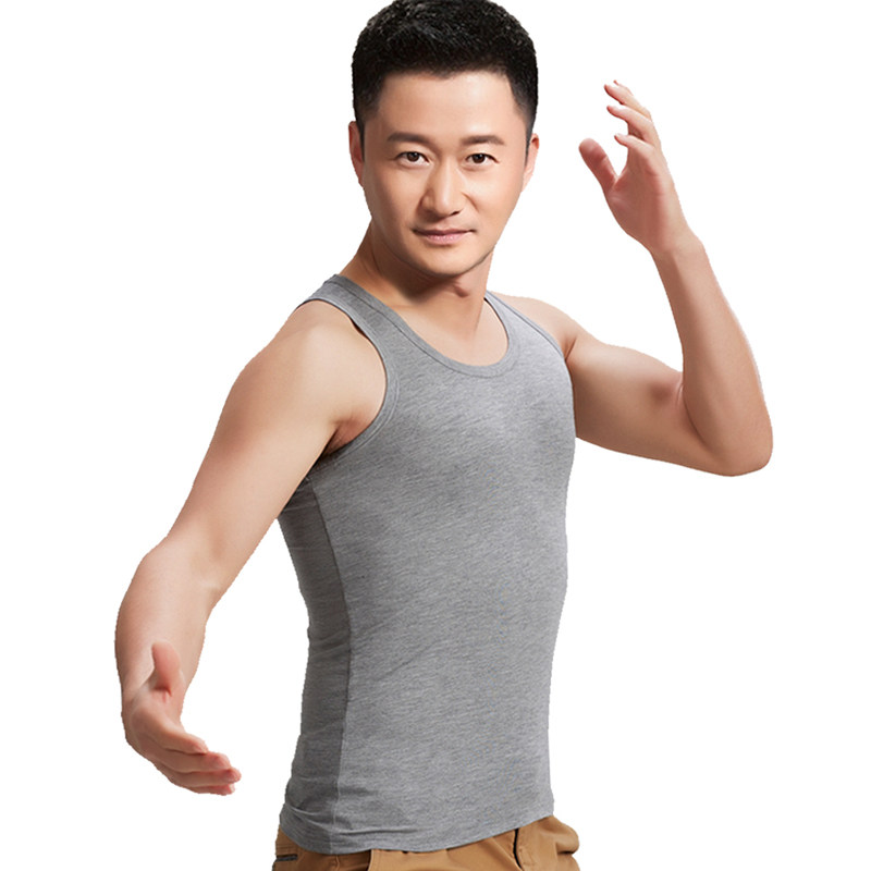 舒感莱卡棉&莫代尔中年男士背心