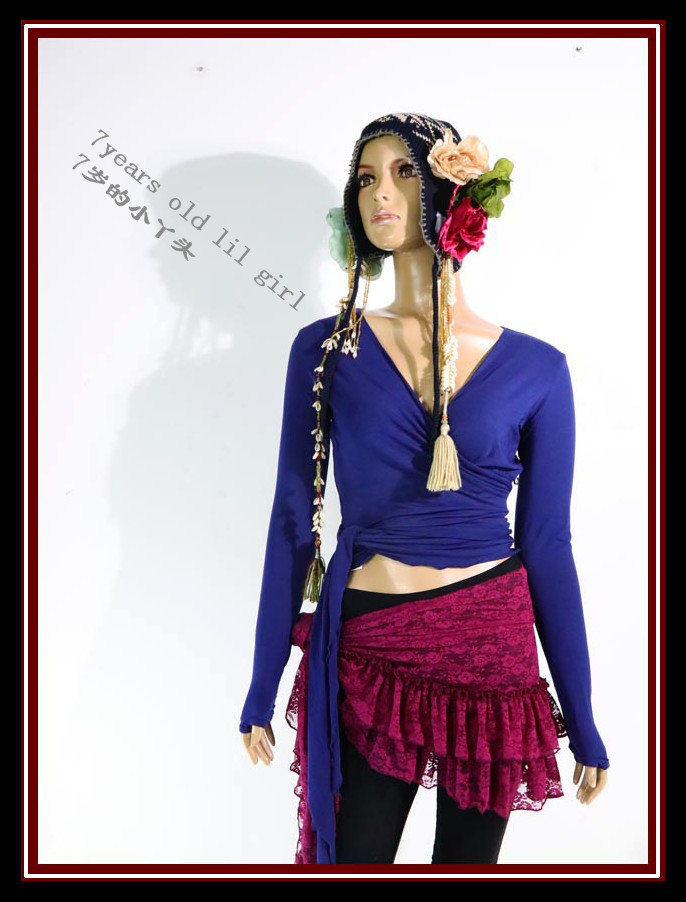 肚皮舞热销2021新款莫代尔棉巴洛克风经典上衣HHW01