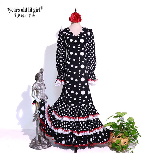 定制原创品牌Flamenco弗拉门戈西班牙舞裙连衣裙演出服舞裙EK12