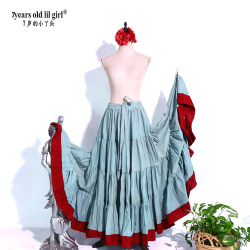 ATS部落肚皮舞大裙练功服演出4层20米棉大摆裙品牌设计热销EI33