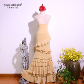 品牌热卖 Flamenco佛拉门戈舞裙半身裙挪威麻包臀多层荷叶边裙GK03