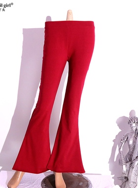 肚皮舞下装2021秋冬新款弹力棉瑜伽喇叭裤ECC02