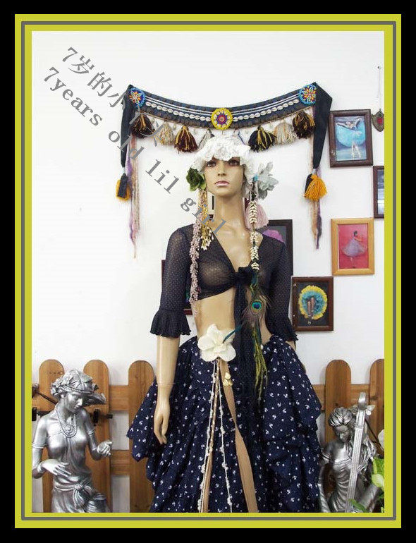 肚皮舞中袖新品原创网纱台湾水沙小喇叭袖上衣经典 CD51