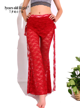 肚皮舞裤子2020新款 韩国蕾丝小屁帘尖角喇叭裤 品牌设计DB23