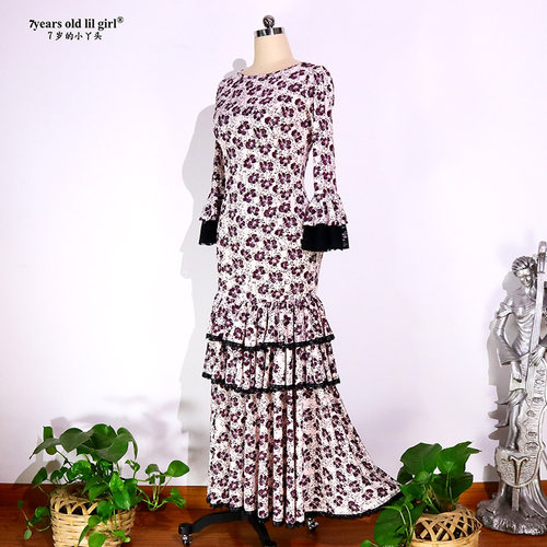 定做舞蹈服热销Flamenco 佛朗明哥佛拉门戈鱼尾 西班牙舞裙 ENE03