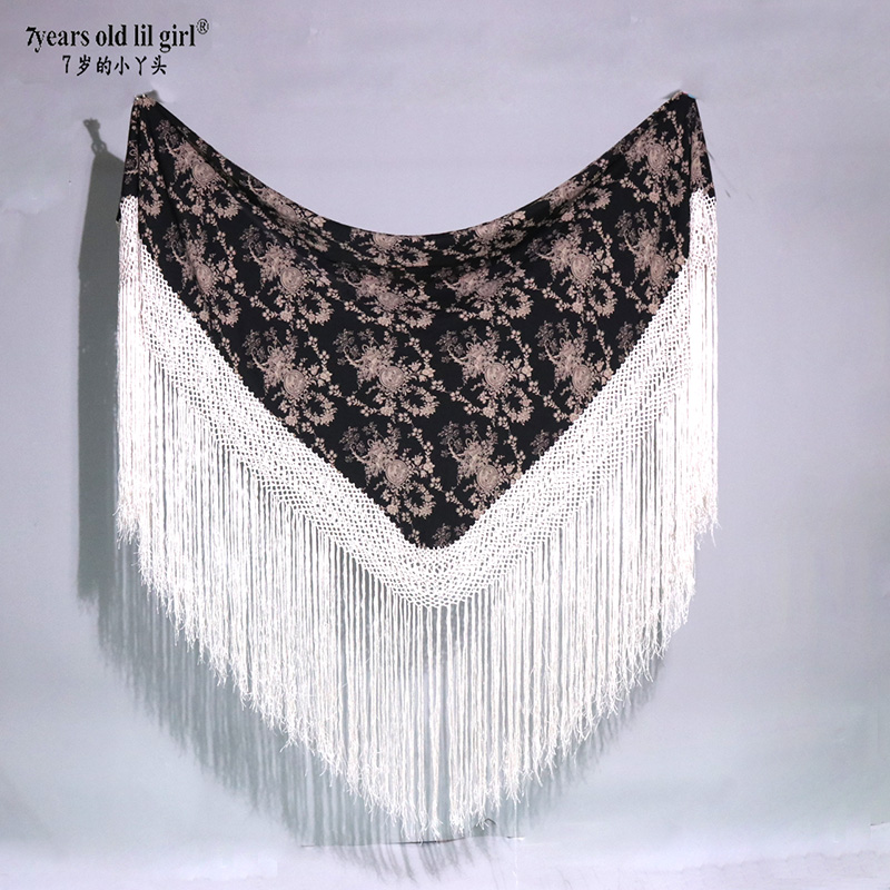 2025年新款定做弗拉门戈西班牙舞大披肩围巾流苏演出品牌设计GP07