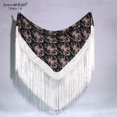 2025年新款 定做弗拉门戈西班牙舞大披肩围巾流苏演出品牌设计GP07