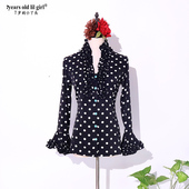 Flamenco佛朗明哥舞西班牙舞意大利波点圆点荷叶袖 ELM04 上衣热卖