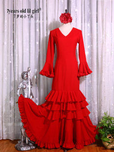 定制原创品牌Flamenco弗拉门戈西班牙舞裙连衣裙演出服舞裙GG20