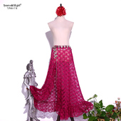 舞蹈服肚皮舞裙子哥特蕾丝单衩荷叶边罩裙品牌私人制定DYY06