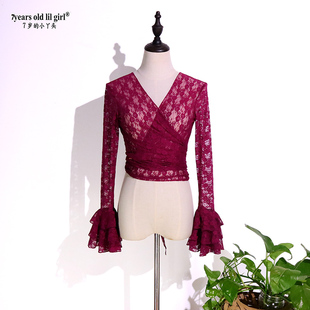 舞蹈服热卖2022春夏新款韩国蕾丝弗拉门戈舞上衣多色可选EUU09