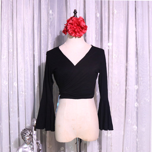 flamenco弗拉门戈肚皮舞莫代尔喇叭袖上衣多色可选BKK55