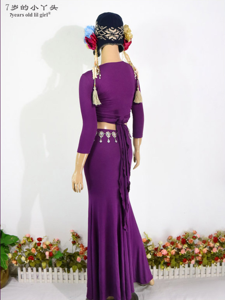 肚皮舞套装新品秋冬练功服装莫代尔练习服演出上衣 裙子RM43