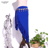 肚皮舞臀巾三角新款 波西米亚莫代尔棉3角流苏胯巾BLL229 大师款