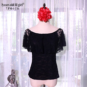 弗拉门戈上衣女2025春夏新款 韩国蕾丝荷叶边领热销多色选DDL3