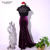 7yearsoldlilgirl弗拉门戈舞裙女下装 DTT61 韩国高弹丝绒热卖