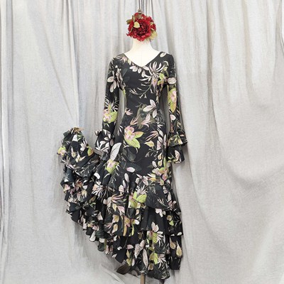 西班牙舞裙弗拉门戈演出春服