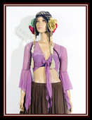 肚皮舞练功服品牌设计上衣新款 CE89 热销台湾水纱5分尖喇叭袖