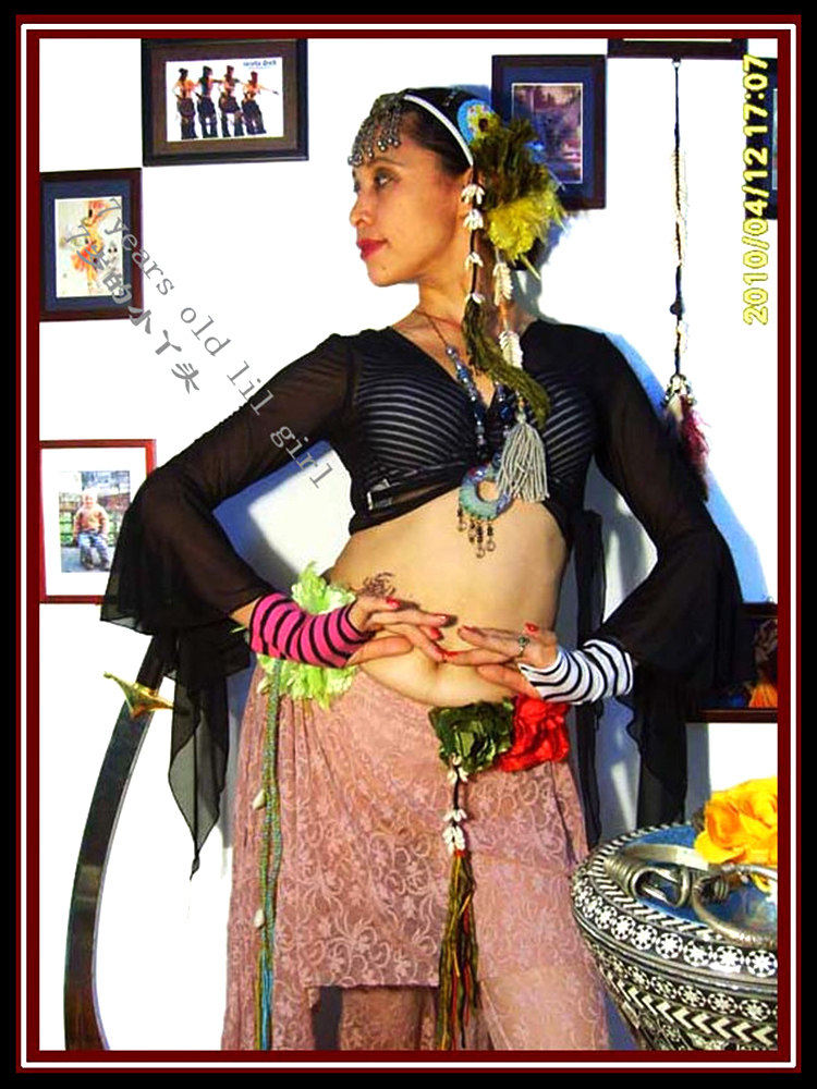 7years old lil gir 肚皮舞上衣2019秋冬新款练功服网纱 CE06