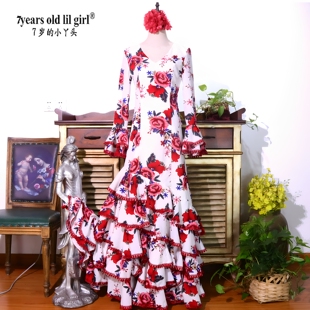 定制原创品牌Flamenco弗拉门戈西班牙舞裙连衣裙演出服舞裙EK12