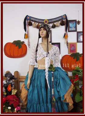 部落肚皮舞品牌设计上衣韩国蕾丝 喇叭袖   DI15