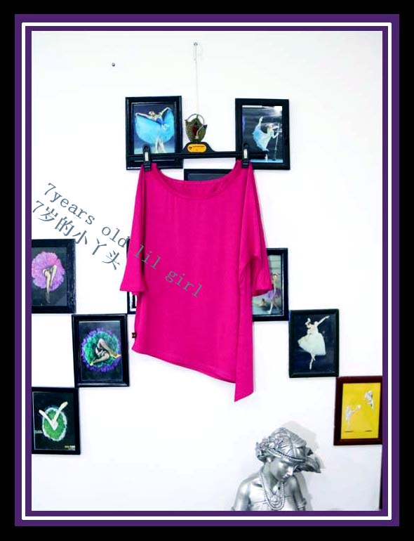 肚皮舞2019新款莫代尔人棉蝙蝠袖上衣HHK15