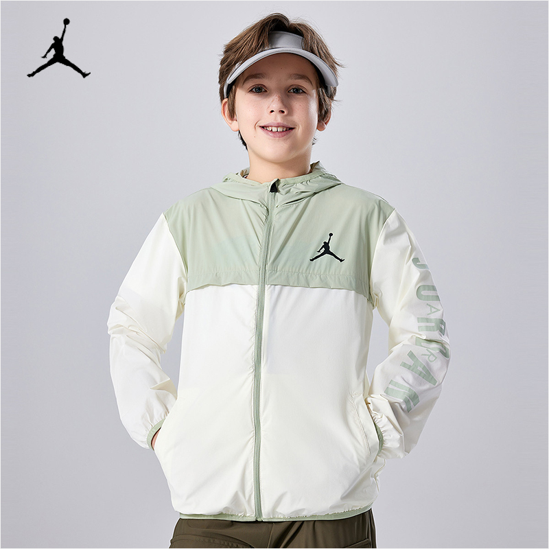 Nike Jordan耐克童装轻薄皮肤衣2025新款男童夏季款中大童防晒衣