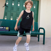 Nike T恤 舒适儿童网眼透气女童无袖 Jordan耐克童装 篮球背心夏新款