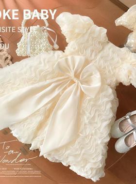 英国Next Naive女童连衣裙夏装2025新款洋气儿童礼服裙子小女孩泡