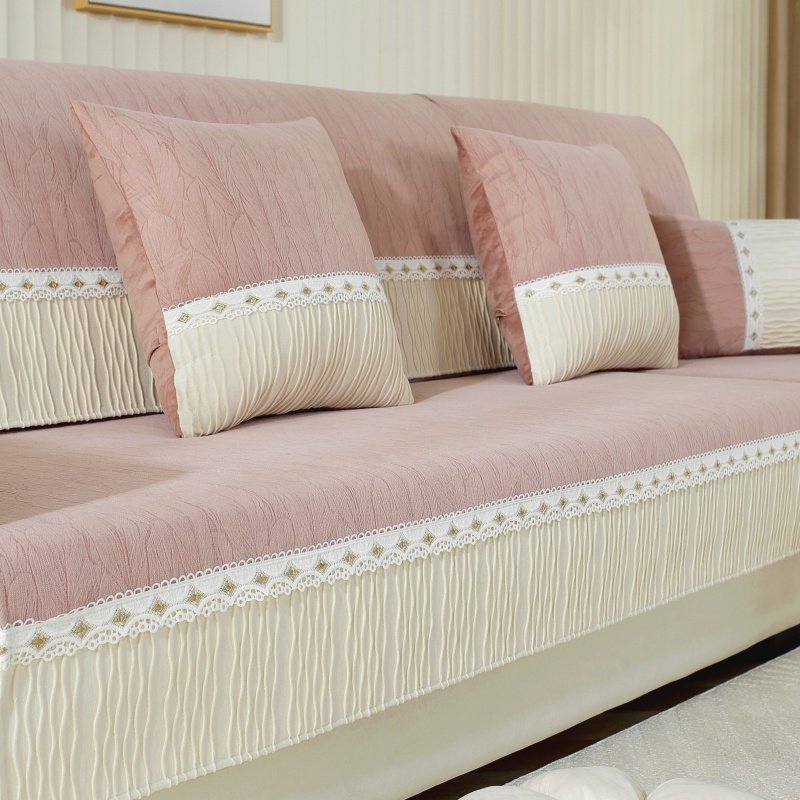 简约现代雪尼尔沙发垫子四季通用沙发套罩全盖靠背巾盖布防滑坐垫