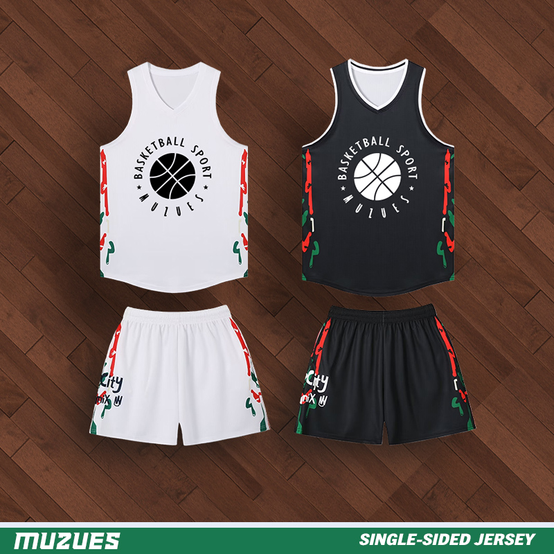 宽松印字篮球服套装透气定制团购