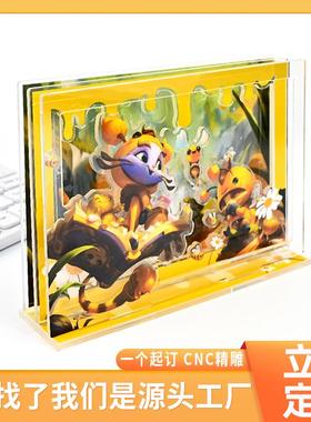 亚克力立牌定制二次元动漫原创ip周边明星人形桌面摆件多插立牌