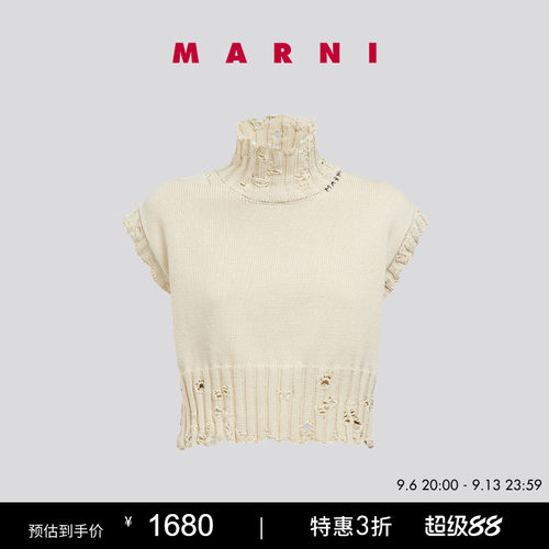 女士针织刺绣MARNI半高领