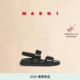 MARNI 2026春夏新品 女士FUSSBETT魔术贴双带凉鞋 24期免息