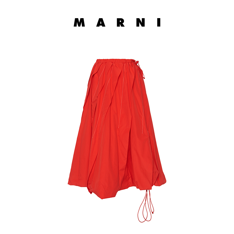 MARNI ÔçÇïϵÁРŮʿÅîËÉÍâÀª³éÉþÉè¼ÆºìÉ«´¿ÃÞ¸®³ñ¹ýÏ¥°ëÉíȹ