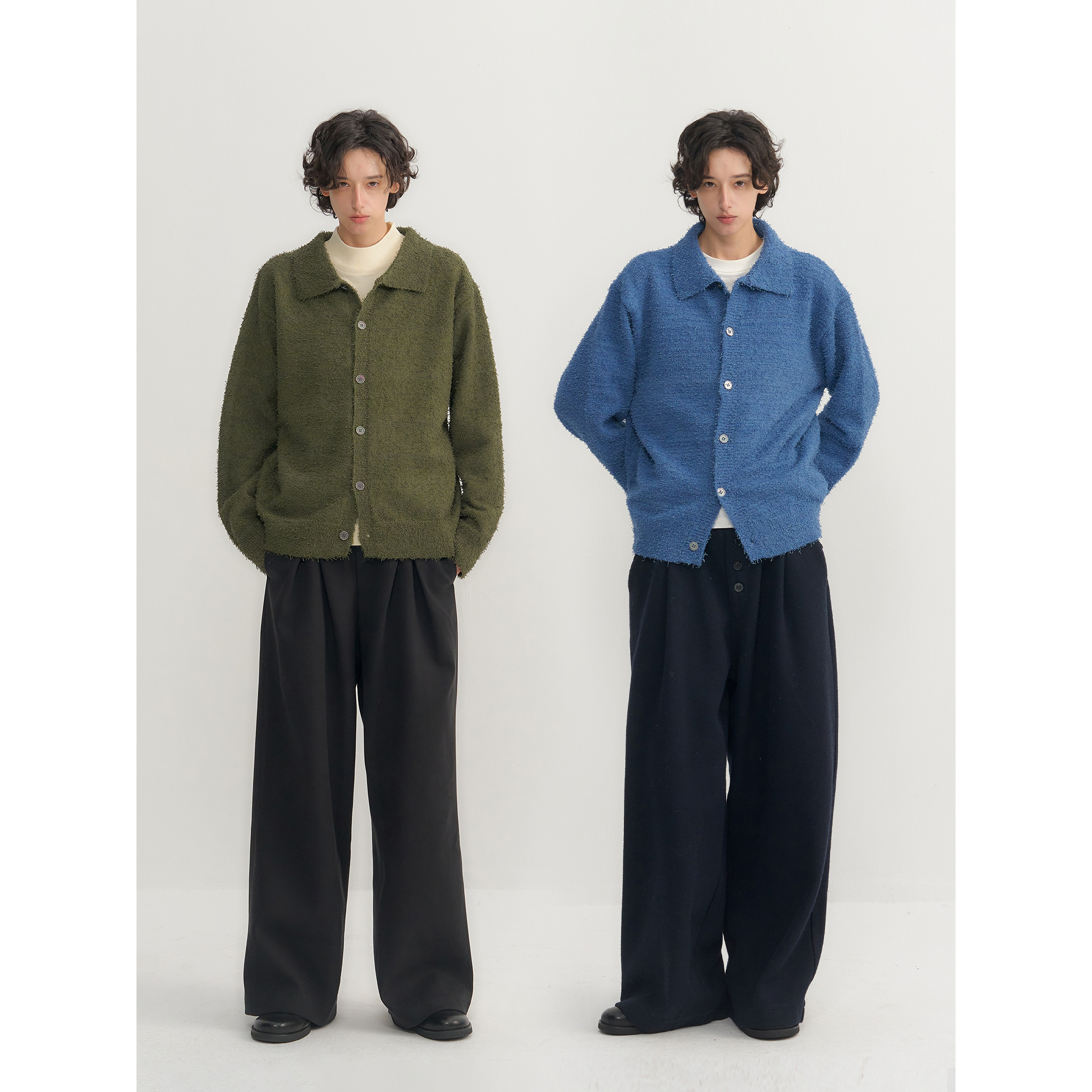 可乐生活CARPEM 4级抗起球 休闲慵懒感定制混纱渐变开衫毛衣冬季